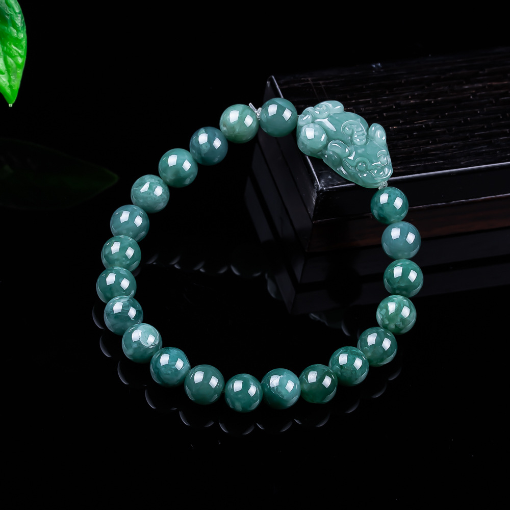 Jewelry & Watches Ltd - Naturalna bramka z jadeitu birmańskiego Pixiu,