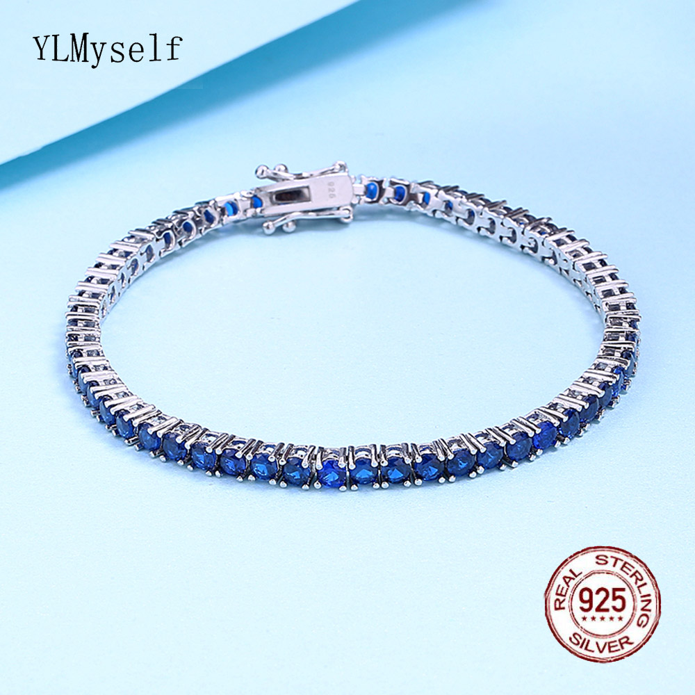 Tennis Bracelet Cubic - Czysta srebrna bransoletka tenisowa 15-20 cm