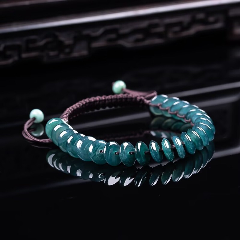 Jewelry & Watches Ltd - Naturalny prawdziwy szmaragdowy niebieski naszyjnik z