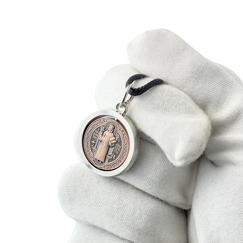 Jewelry & Watches Ltd - Nowy Medalik Świętego Benedykta Naszyjnik Katolicki