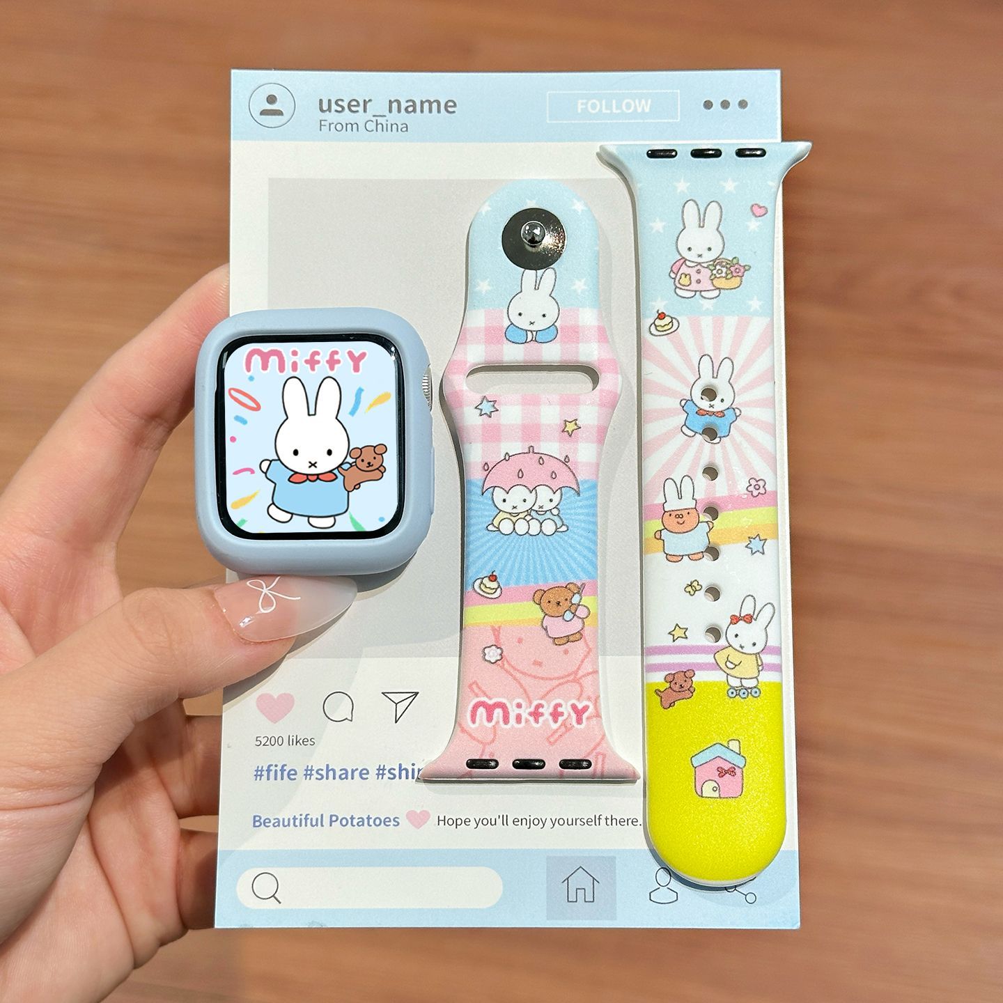 Watch Strap Replacement - Silikonowy pasek do zegarka Miffy w