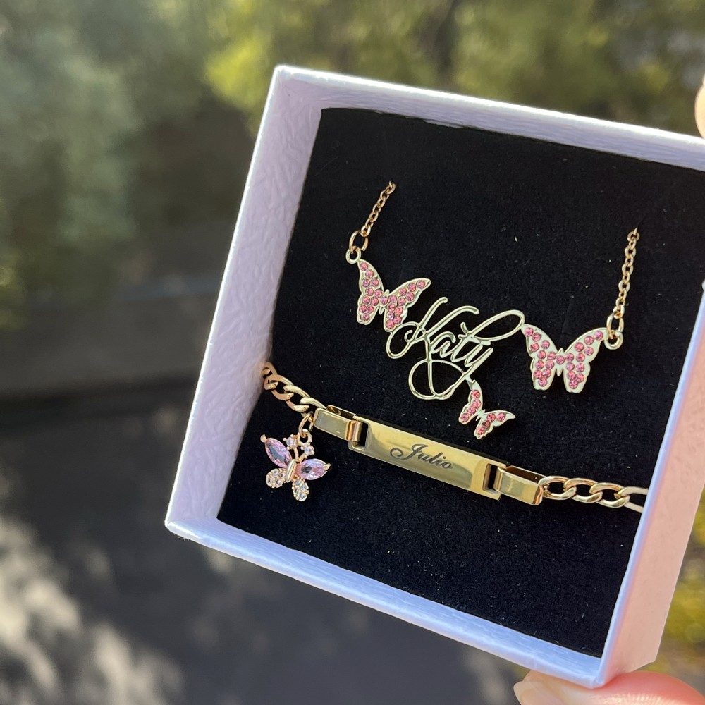 DUOYING niestandardowy różowy  – Engraved Name Necklace recenzja i cena