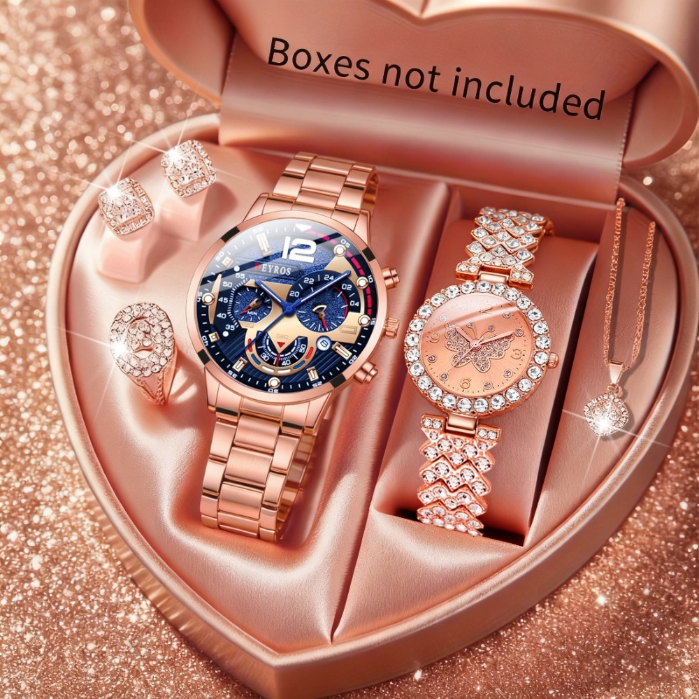 Zestaw 6 zegarków dla par, luk – Couple Ring Set recenzja i cena
