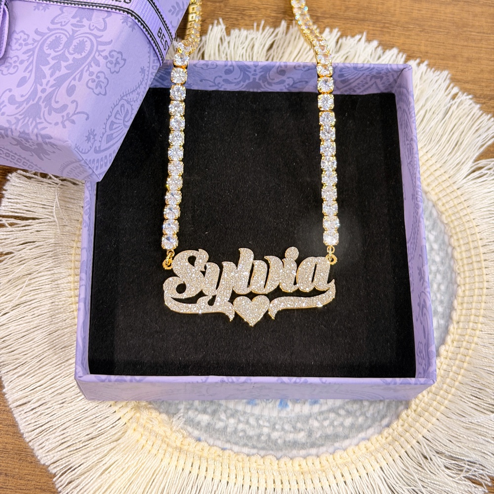 DUOYING Personalizowane kolczy – Engraved Name Necklace recenzja i cena