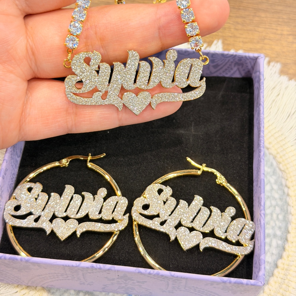 DUOYING Personalizowane kolczy – Engraved Name Necklace recenzja i cena