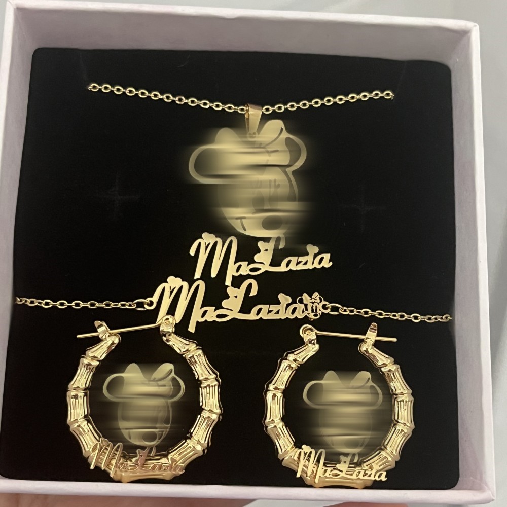 DUOYING Niestandardowy zestaw  – Engraved Name Necklace recenzja i cena