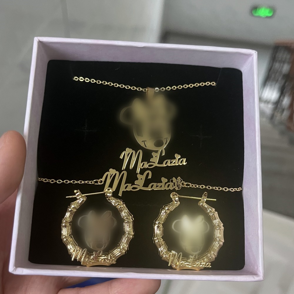 DUOYING Niestandardowy zestaw  – Engraved Name Necklace recenzja i cena